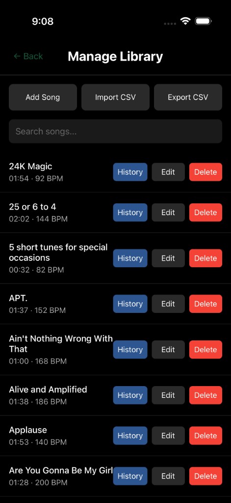 Cue Band Free app screenshot